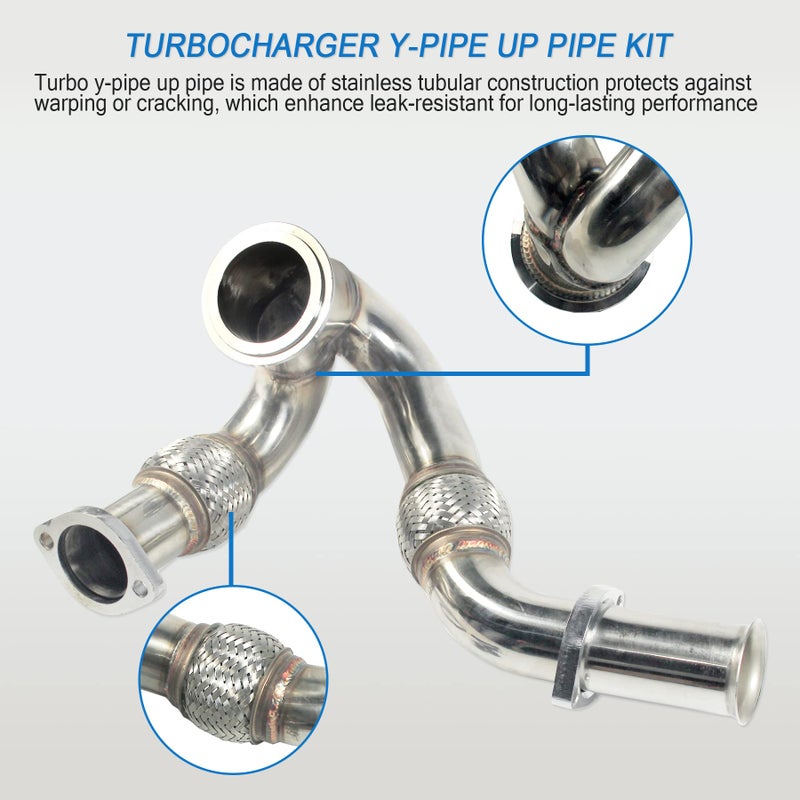 JDMSPEED New Turbocharger Y-Pipe Up Pipe Kit With Gasket Replacement For Ford 6.0L Diesel 2003-2007 Replaces# 5C3Z6K854CA 679-011 679-012 1846581C1 - Image 5